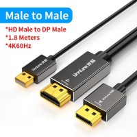 Cáp chuyển HDMI to Displayport Unnlink CSHD-DP 4K@60Hz cao cấp chính hãng
